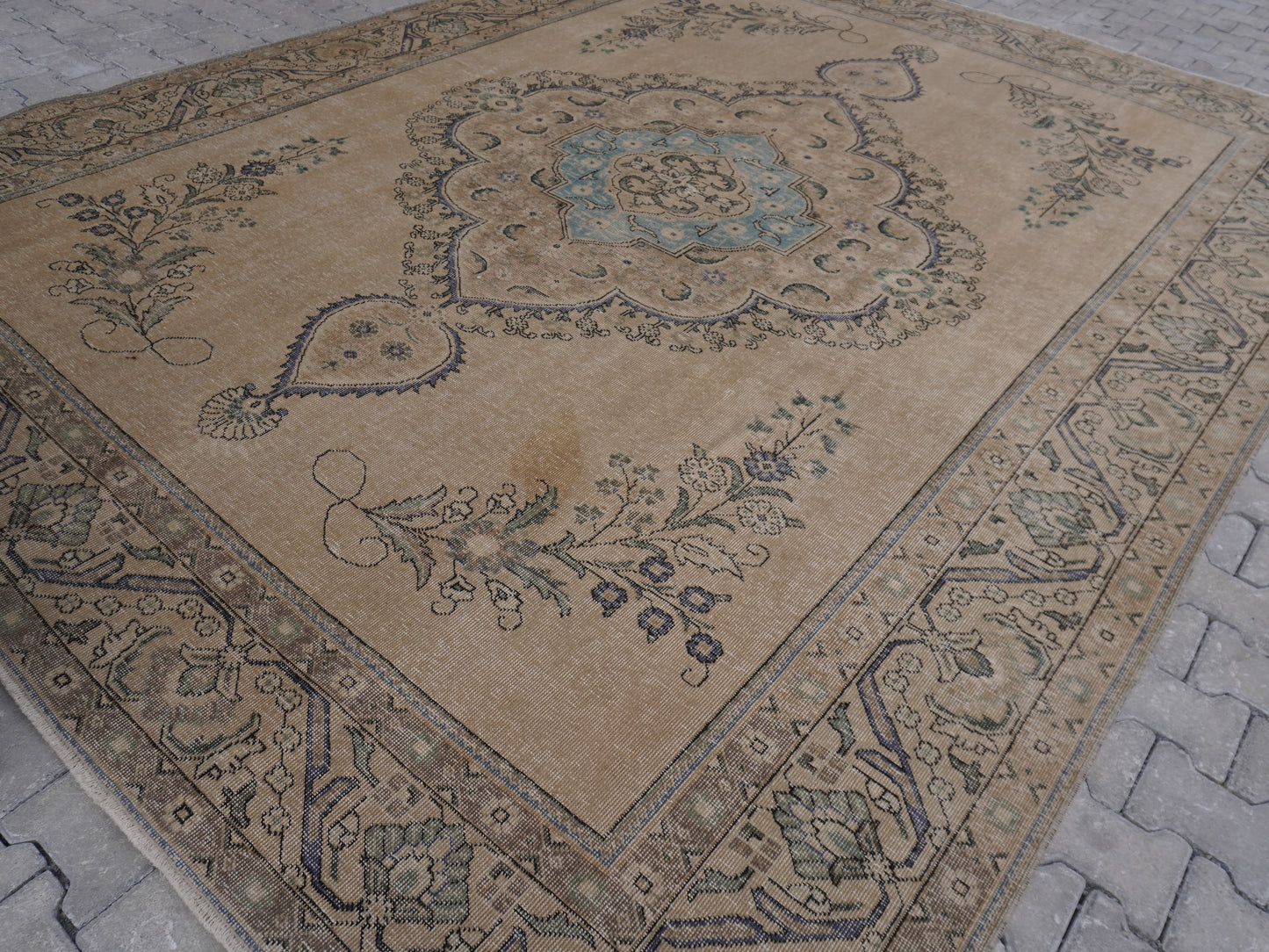 Vintage Wool Hand Knotted Rug 9x12 ft, Skut7