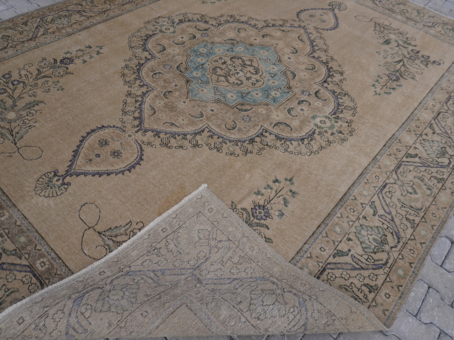 Vintage Wool Hand Knotted Rug 9x12 ft, Skut7
