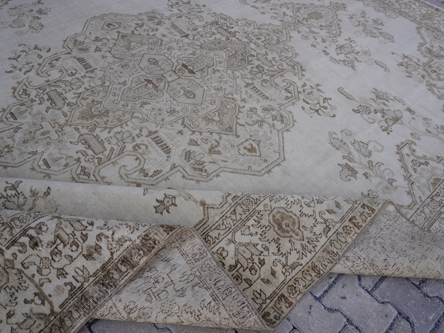 Oversize Hand Knotted Vintage Rug 10x14 ft - sku703