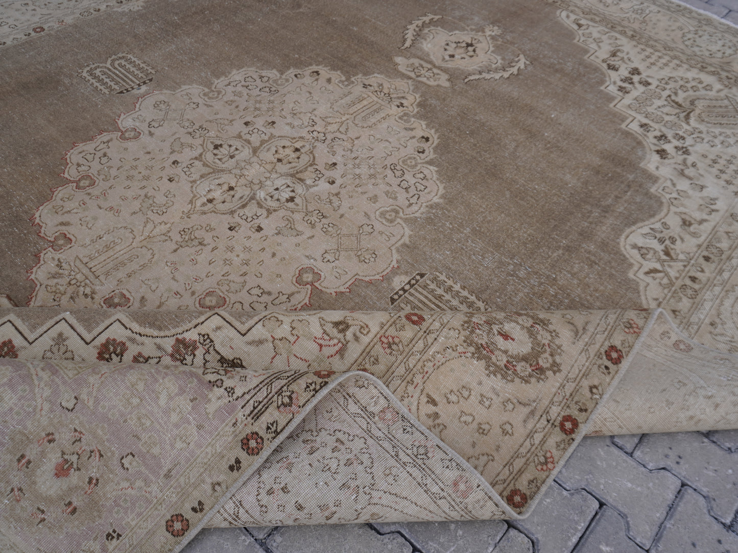 Vintage Area Rug Large 9x12 ft, sku716