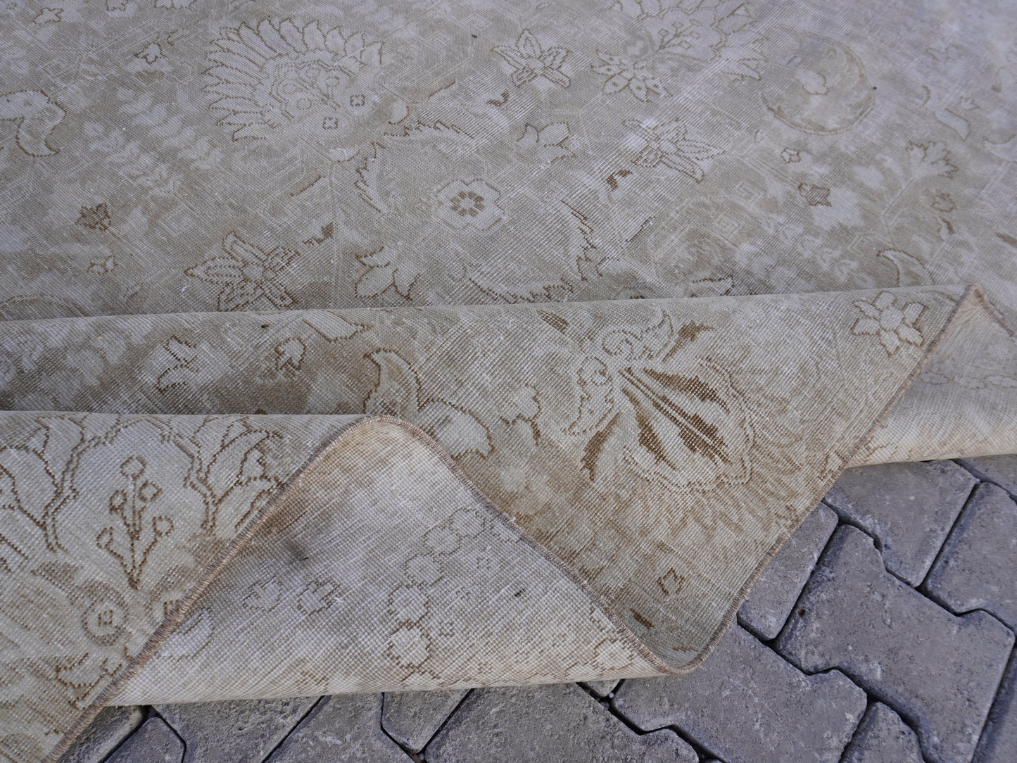 Vintage Beige Neutral Large Rug 8x13 ft - sku2044