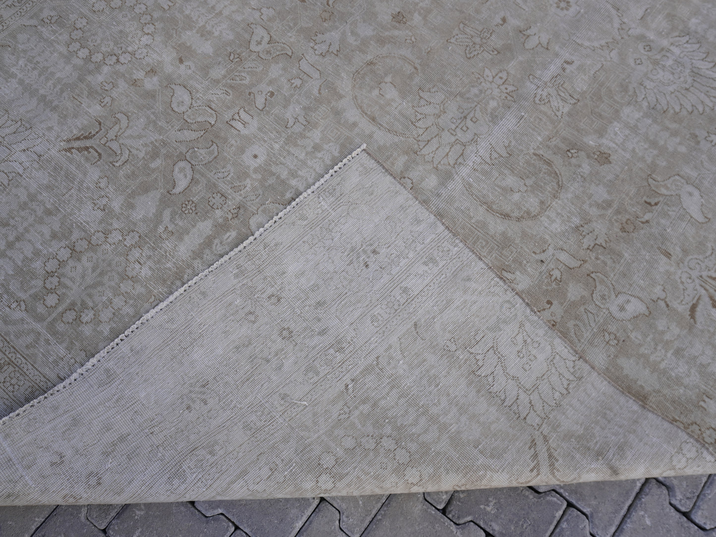 Vintage Beige Neutral Large Rug 8x13 ft - sku2044