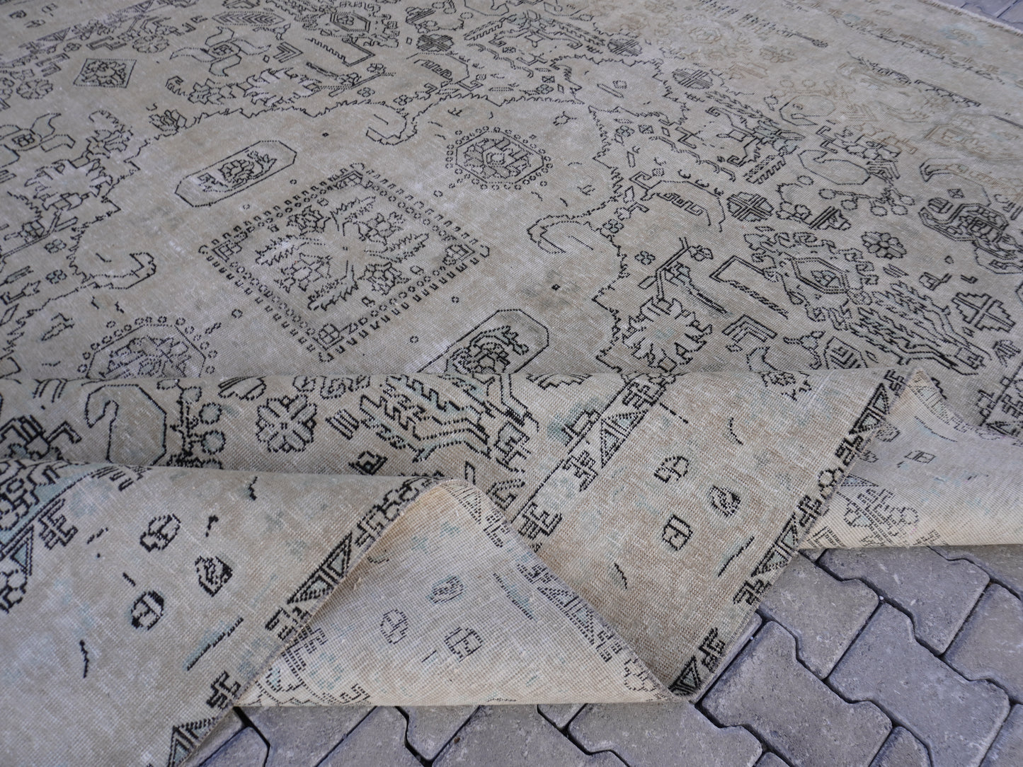 Vintage Area Wool Rug 10x13 ft - sku2013