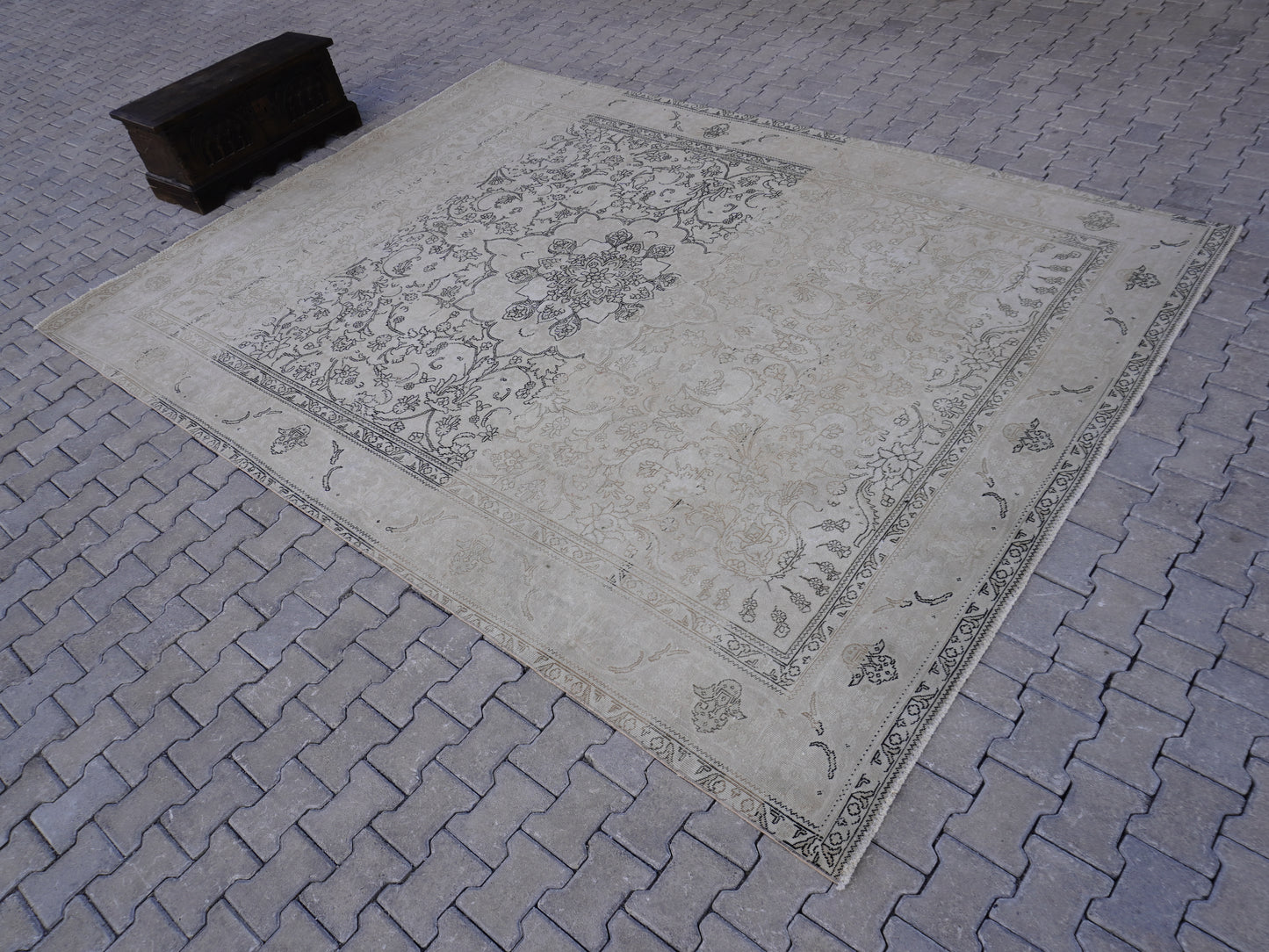 Wool Large Neutral Rug 9x12 fy - sku2025