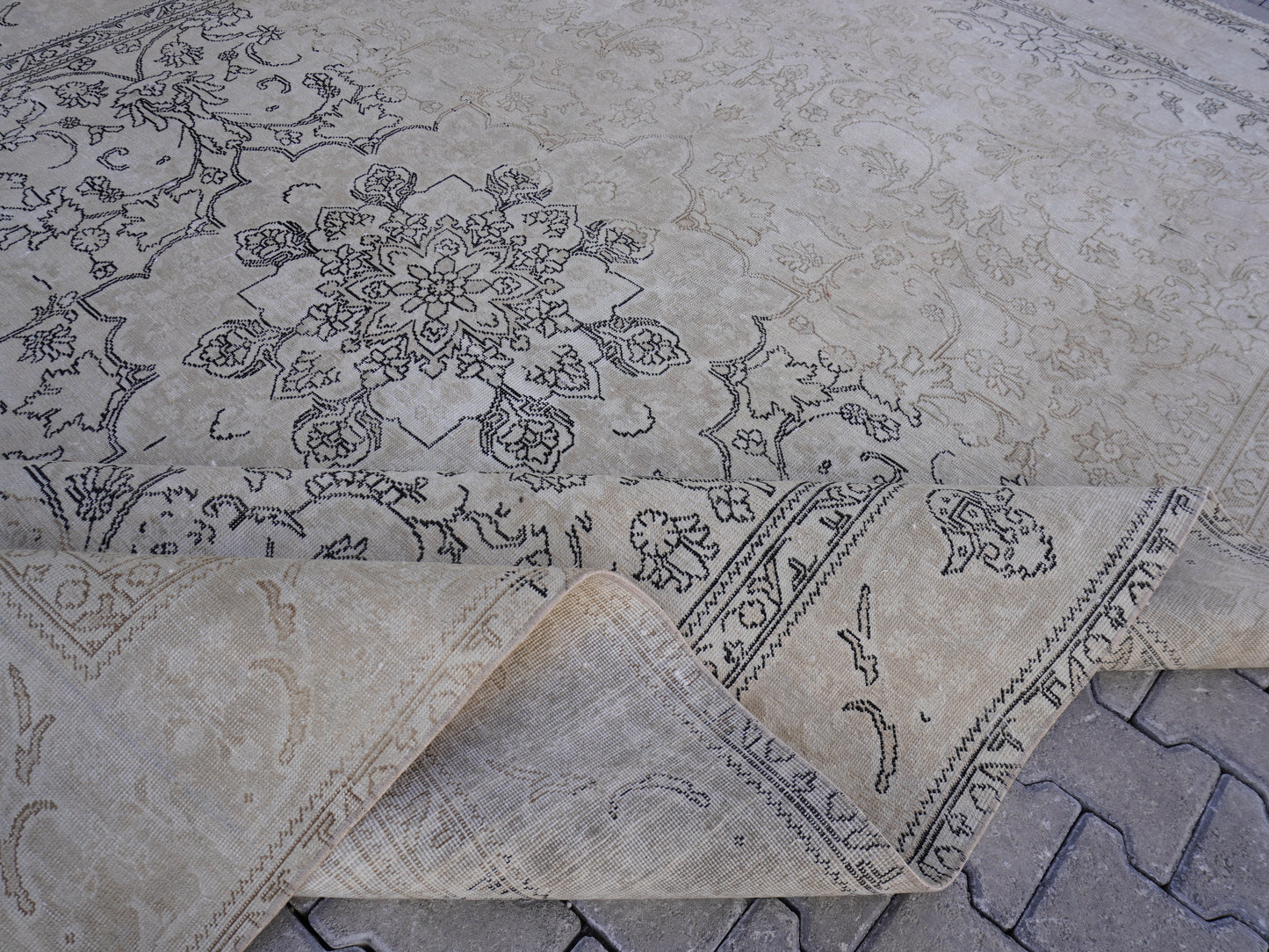 Wool Large Neutral Rug 9x12 fy - sku2025