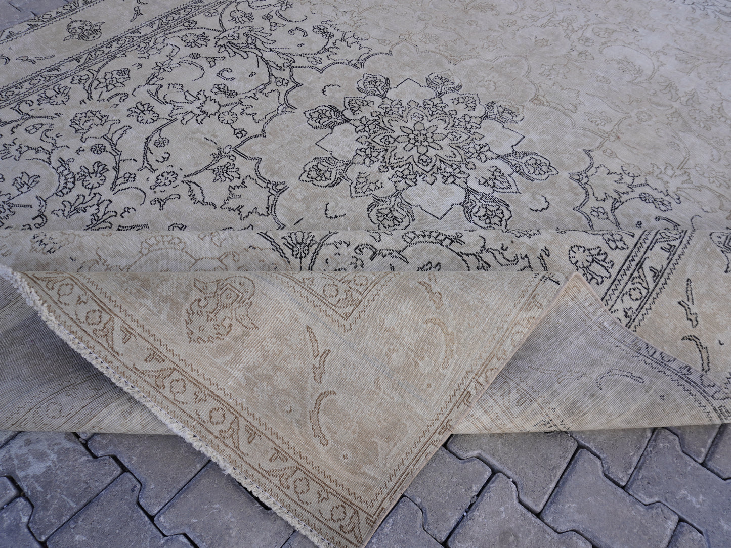 Wool Large Neutral Rug 9x12 fy - sku2025