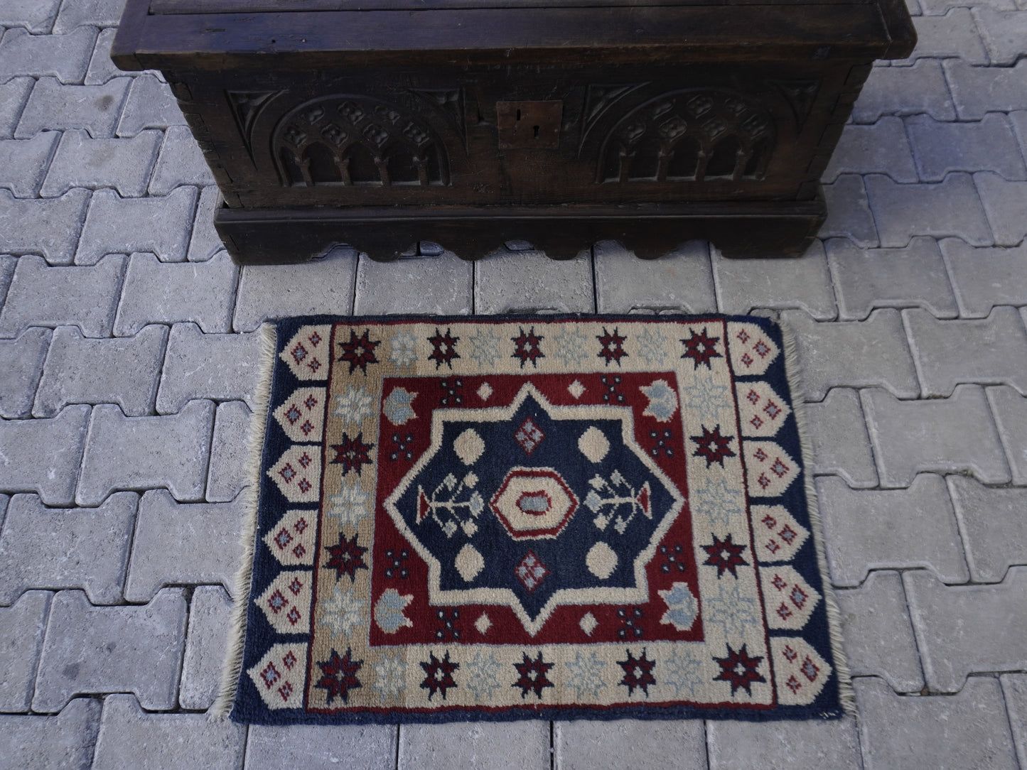 Hand Knotted Doormat 2x3 ft - skuy63