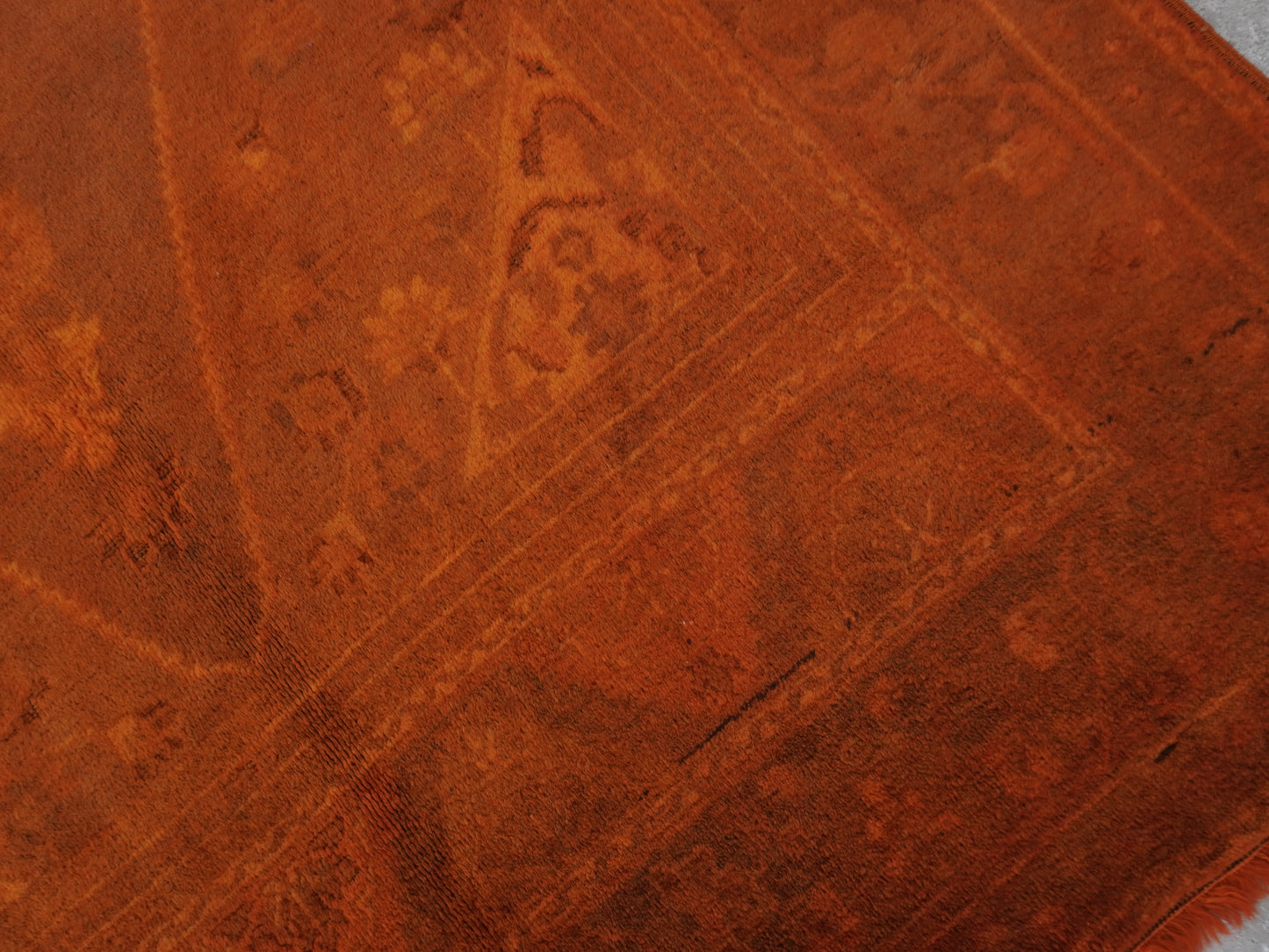 Vintage Orange Turkish Rug 5x10 ft - sku1720