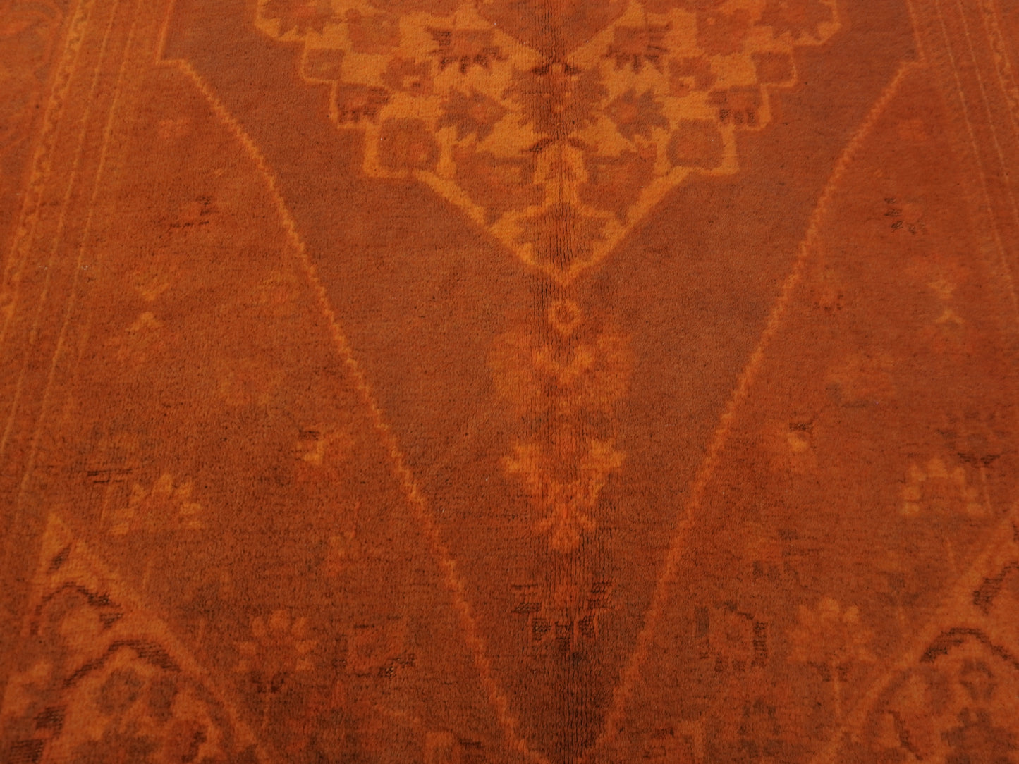 Vintage Orange Turkish Rug 5x10 ft - sku1720