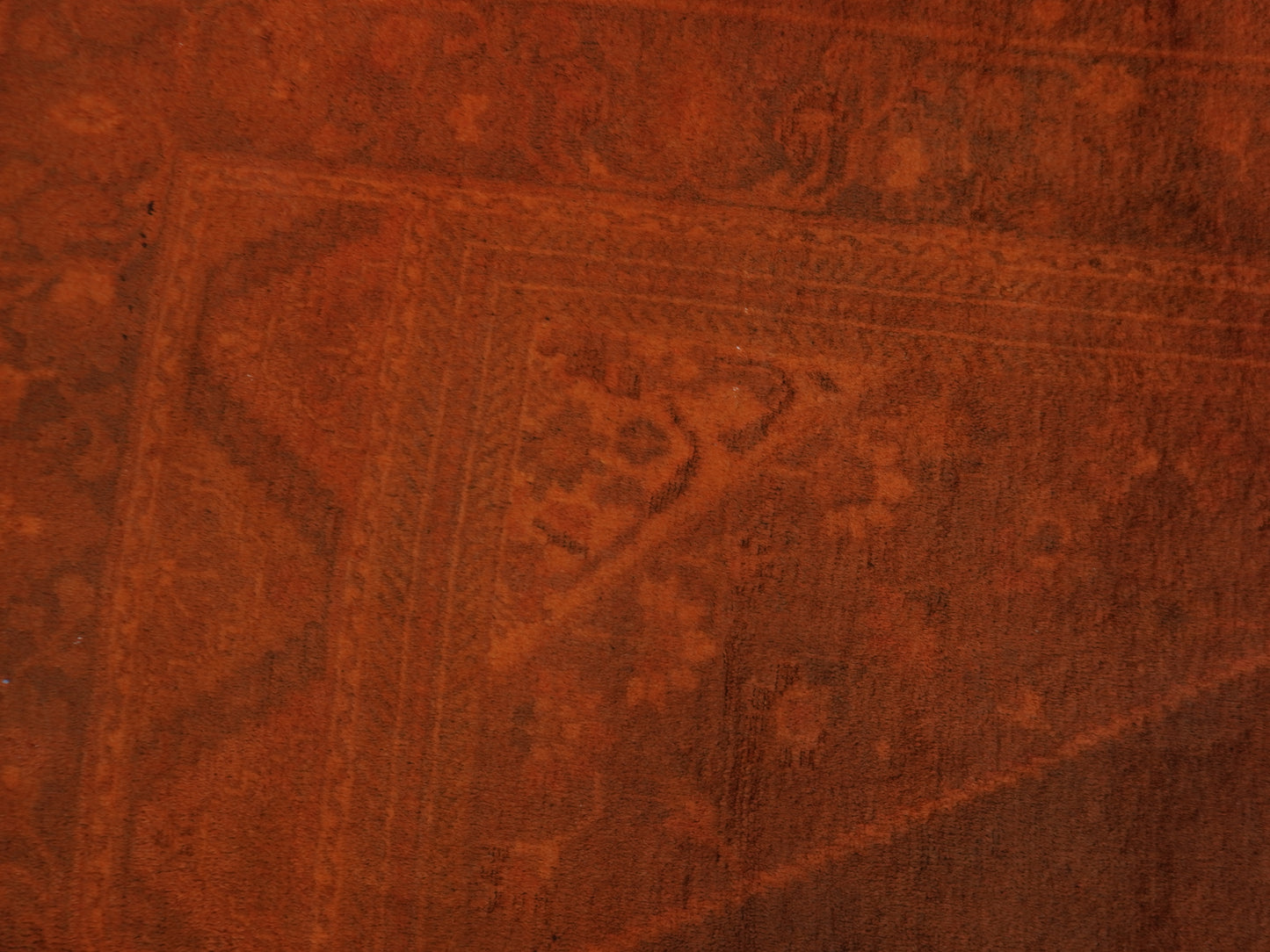 Vintage Orange Turkish Rug 5x10 ft - sku1720