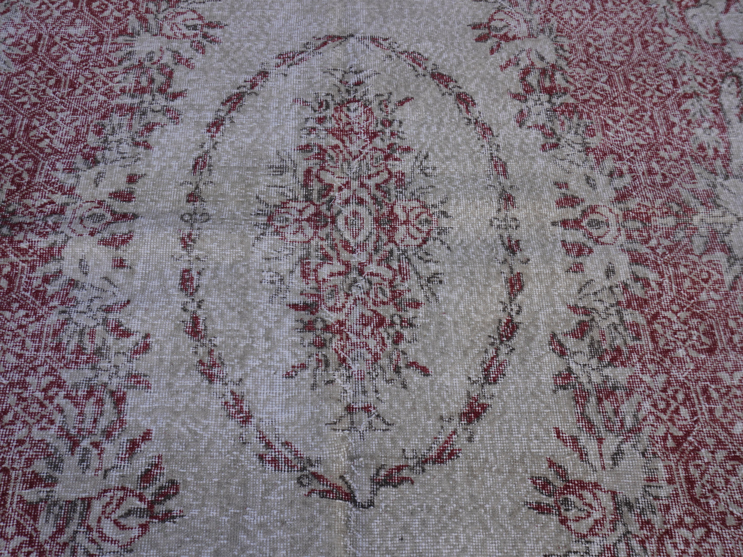 Wool Turkish Vintage Rug 7x10 fy - skuf43