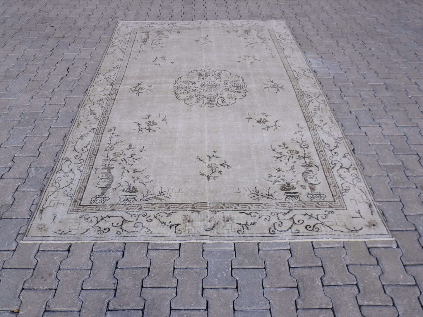 Turkish Vintage Rug 7x10ft- skuf111