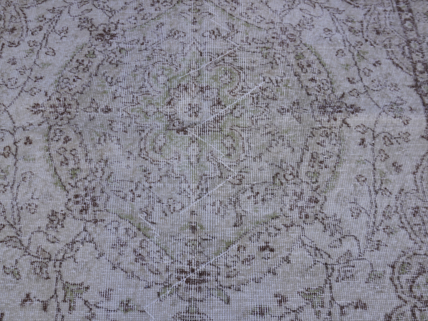 Wool Neutral Turkish Rug 6x9 ft - skuf200