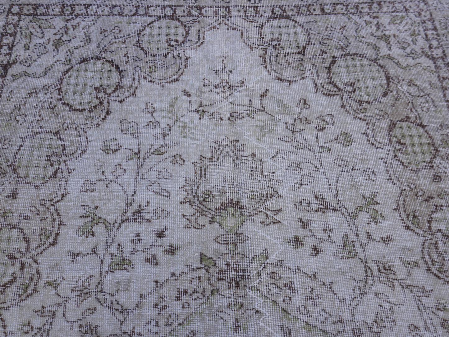 Wool Neutral Turkish Rug 6x9 ft - skuf200