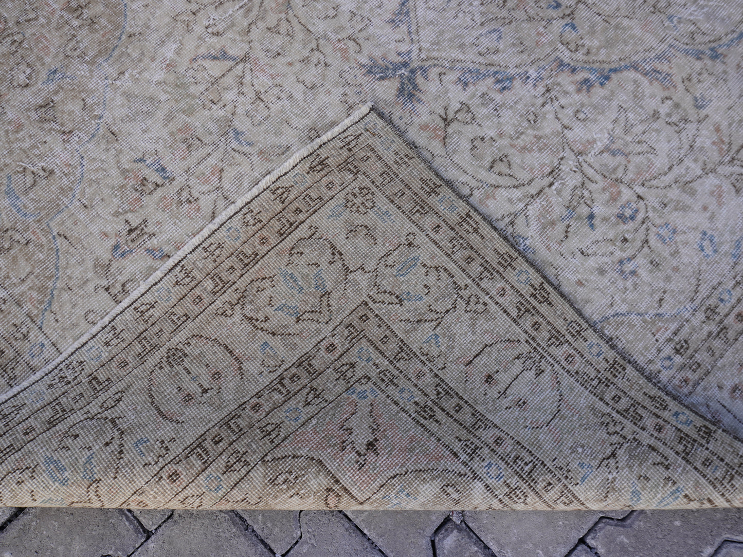 Vintage Wool Turkish Rug 6x9 Ft - skuf75