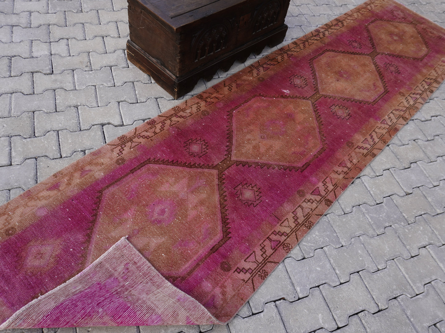 Persian Runner Rug Pink 3x12 ft - sku1588
