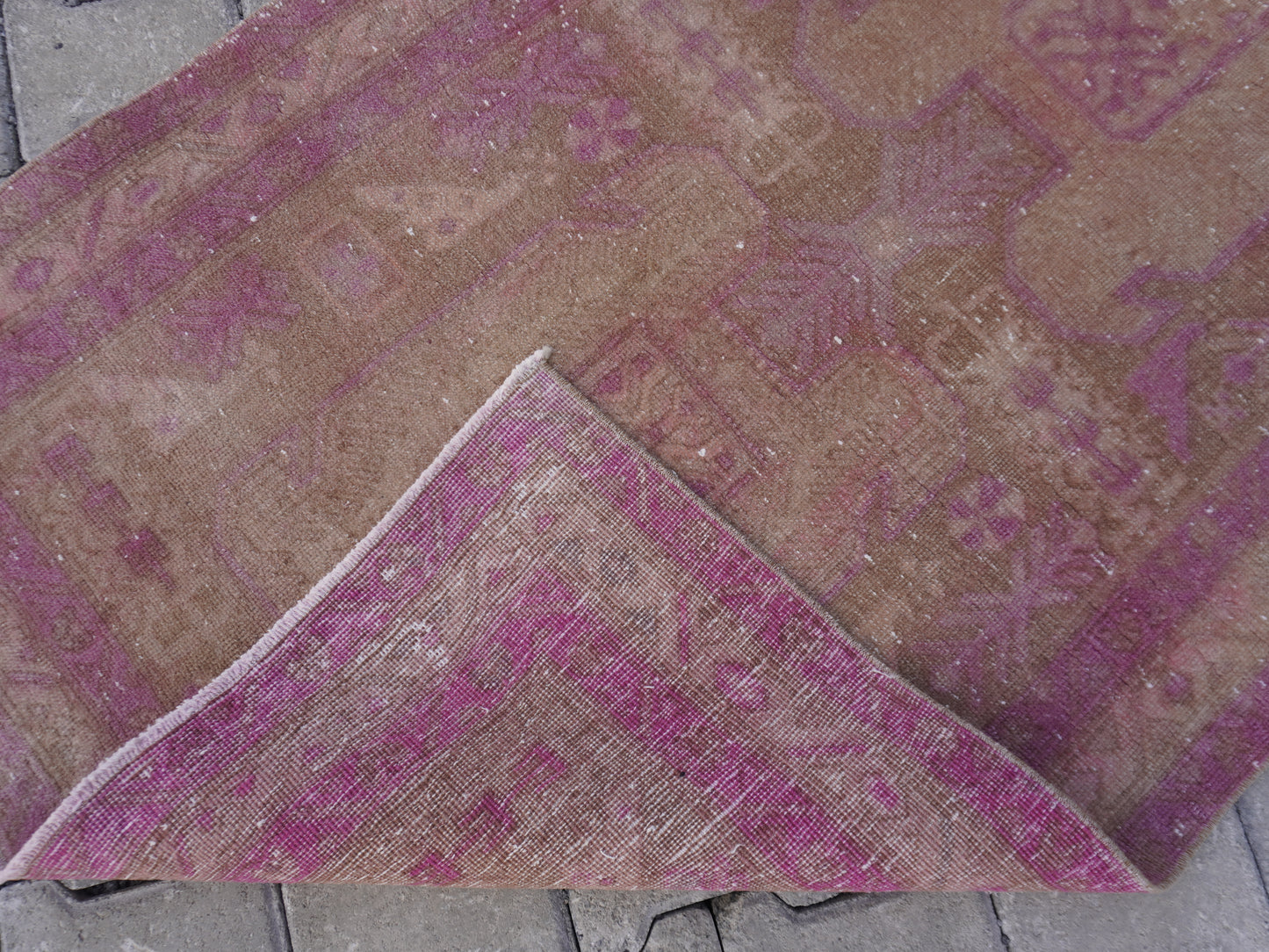 Vintage Runner Rug Pink 3x11 ft - sku1580