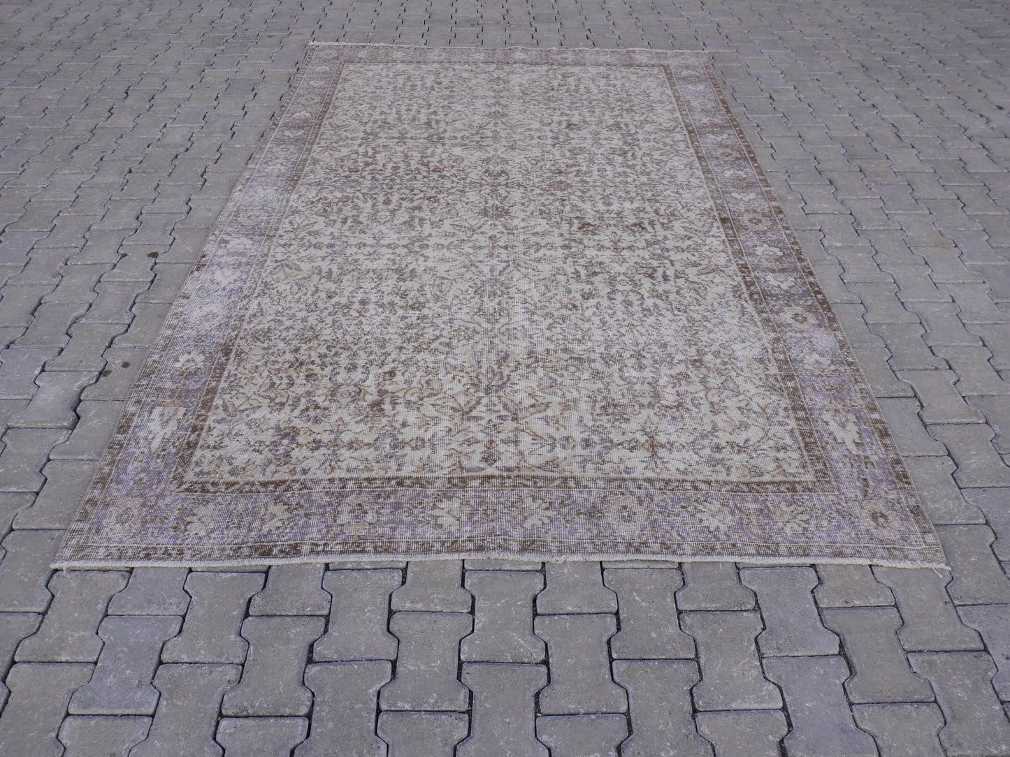 Vintage Turkish Wool Rugs 6x9 ft - skuf168