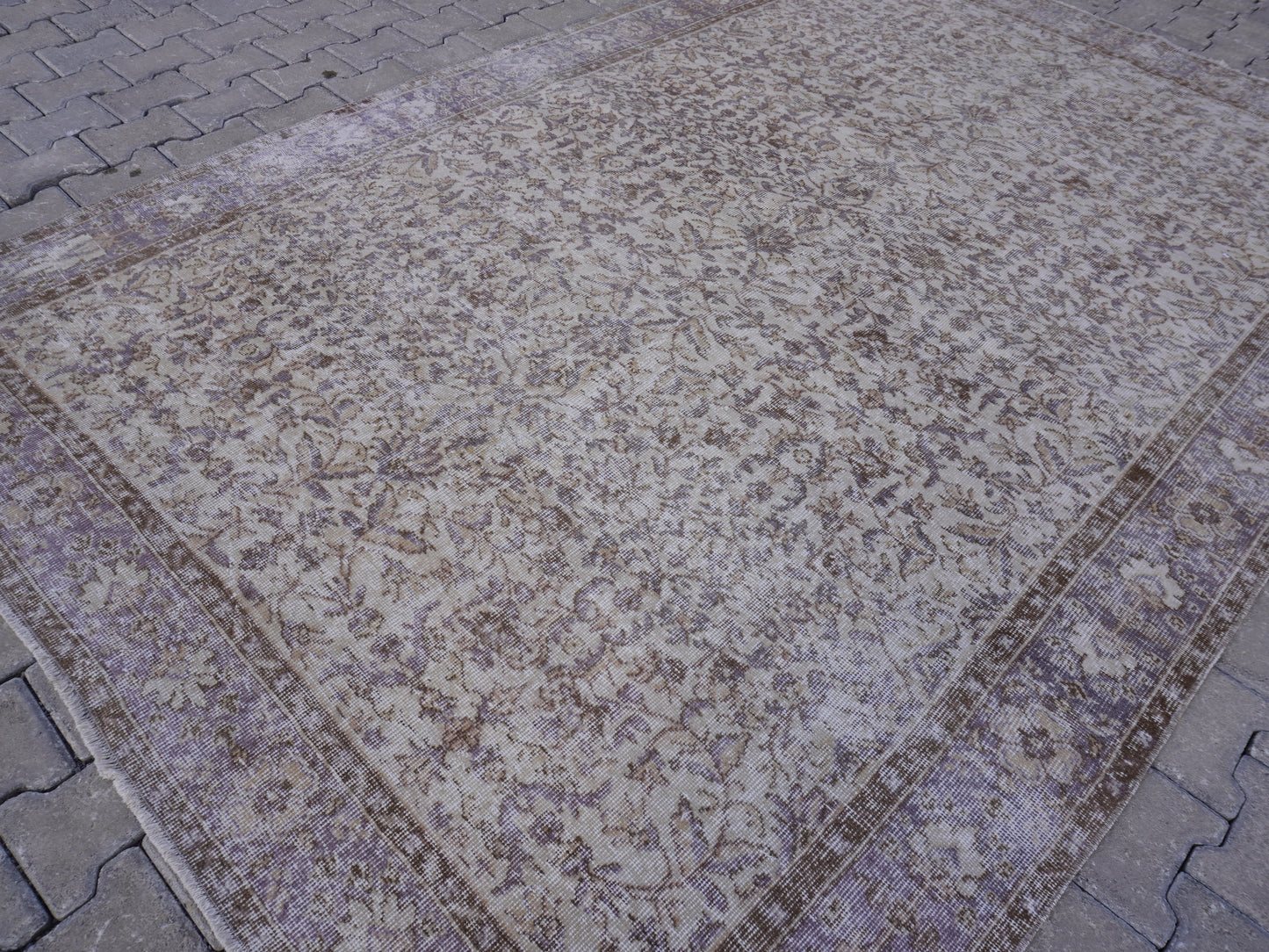 Vintage Turkish Wool Rugs 6x9 ft - skuf168
