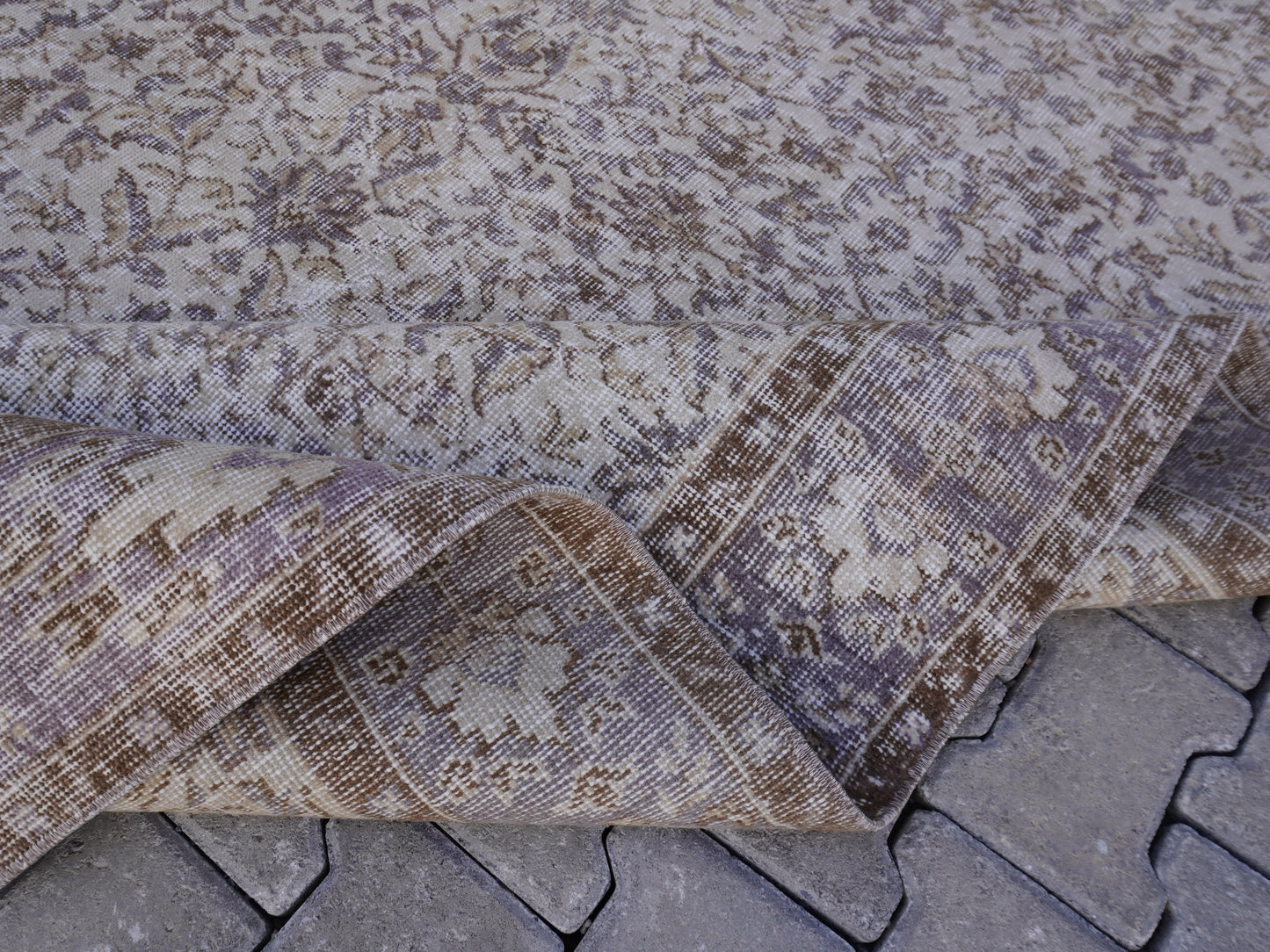Vintage Turkish Wool Rugs 6x9 ft - skuf168