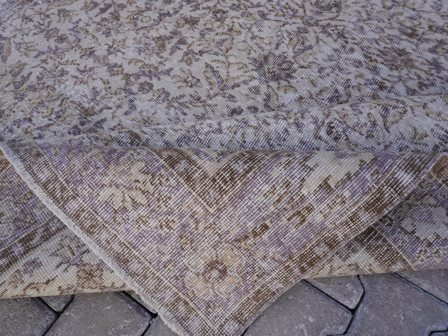 Vintage Turkish Wool Rugs 6x9 ft - skuf168