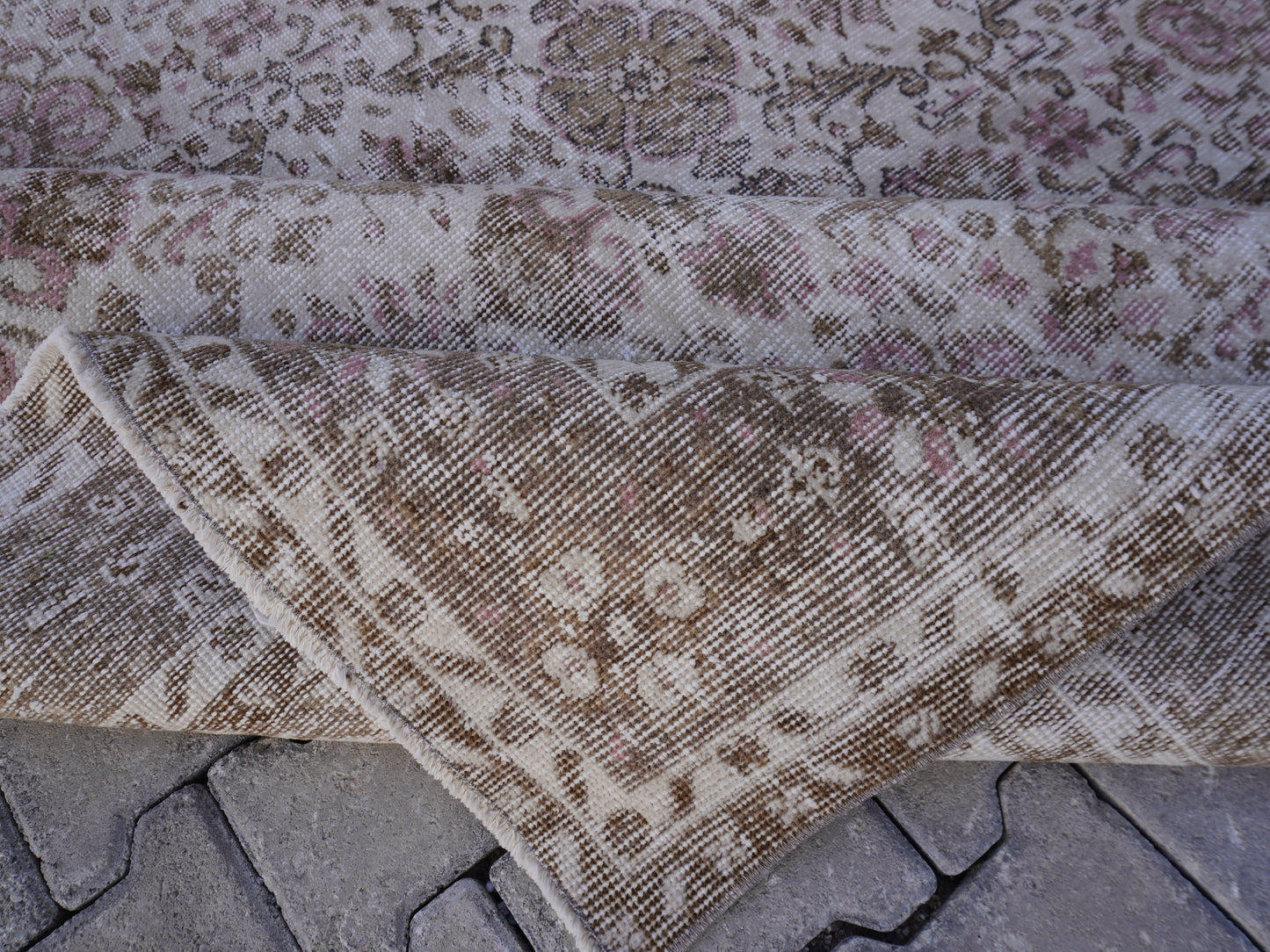 Vintage Wool Area Rug 6x11 ft - skuf78
