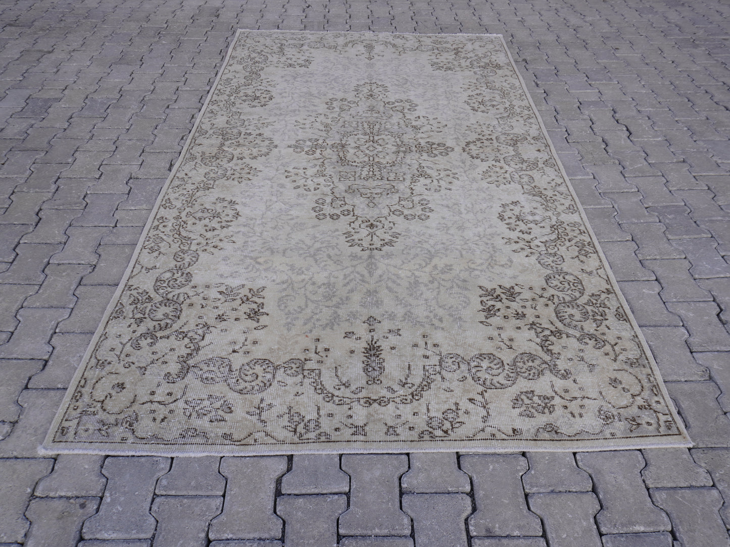 Wool Turkish Vintage Rug 5x9 ft - skuf55