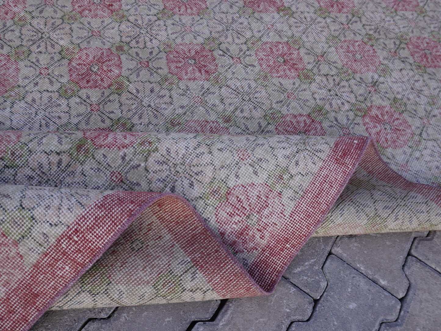 Wool Vintage Rug 5x9 ft - skuf80