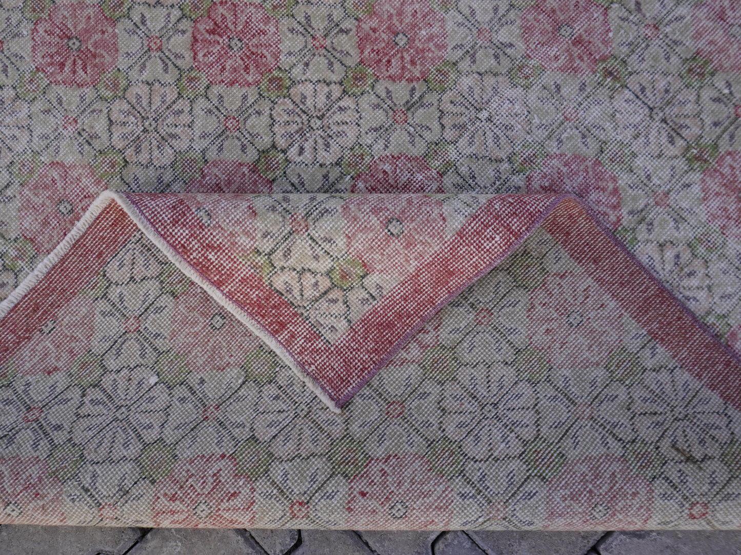 Wool Vintage Rug 5x9 ft - skuf80