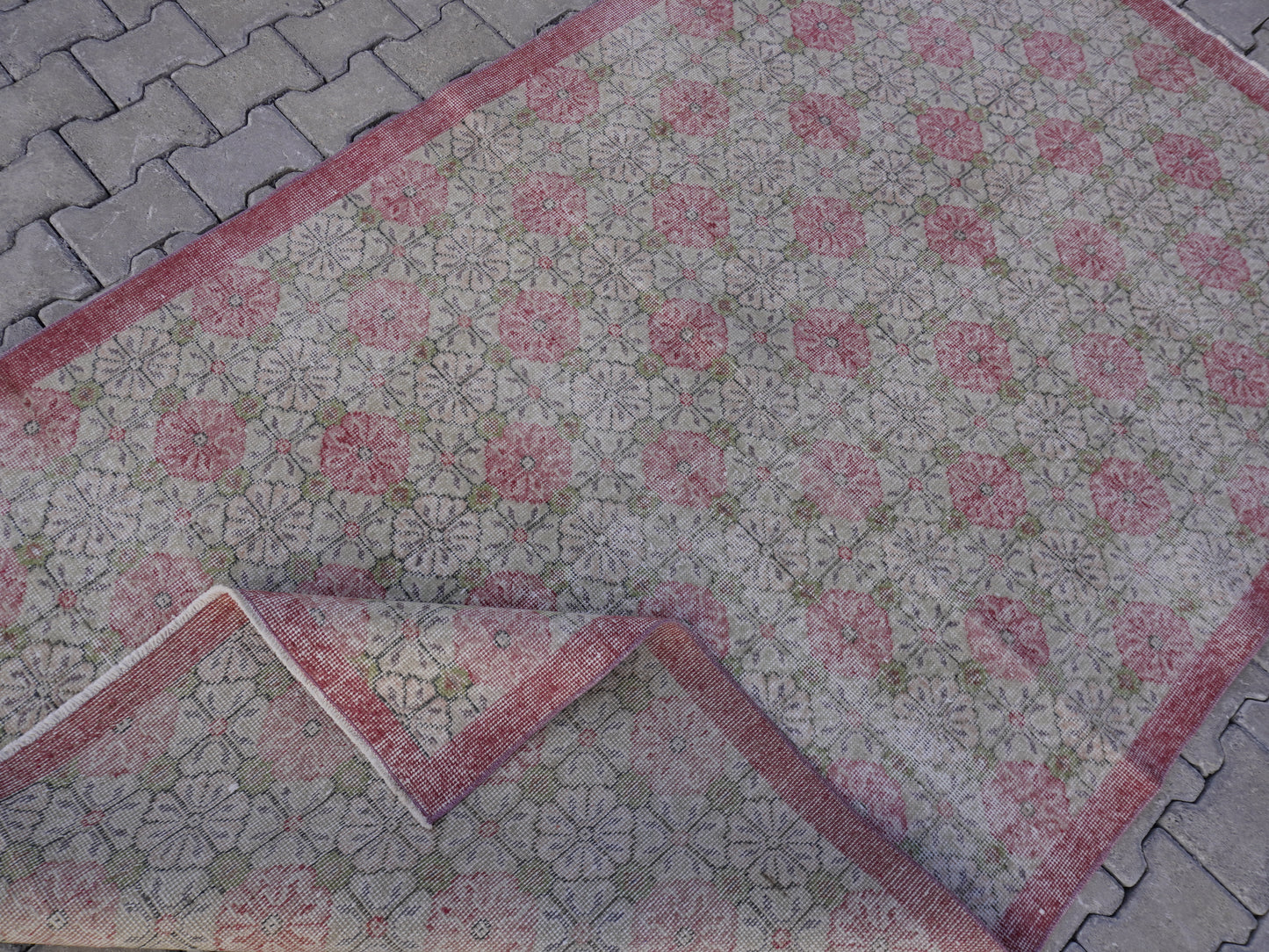 Wool Vintage Rug 5x9 ft - skuf80