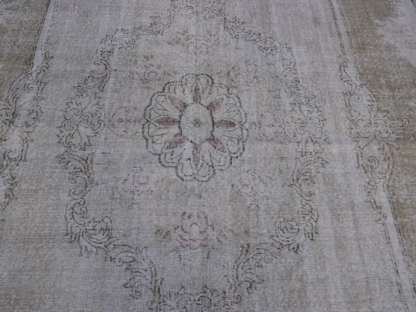 Wool Green Turkish Rug 6x9 ft - sku f196