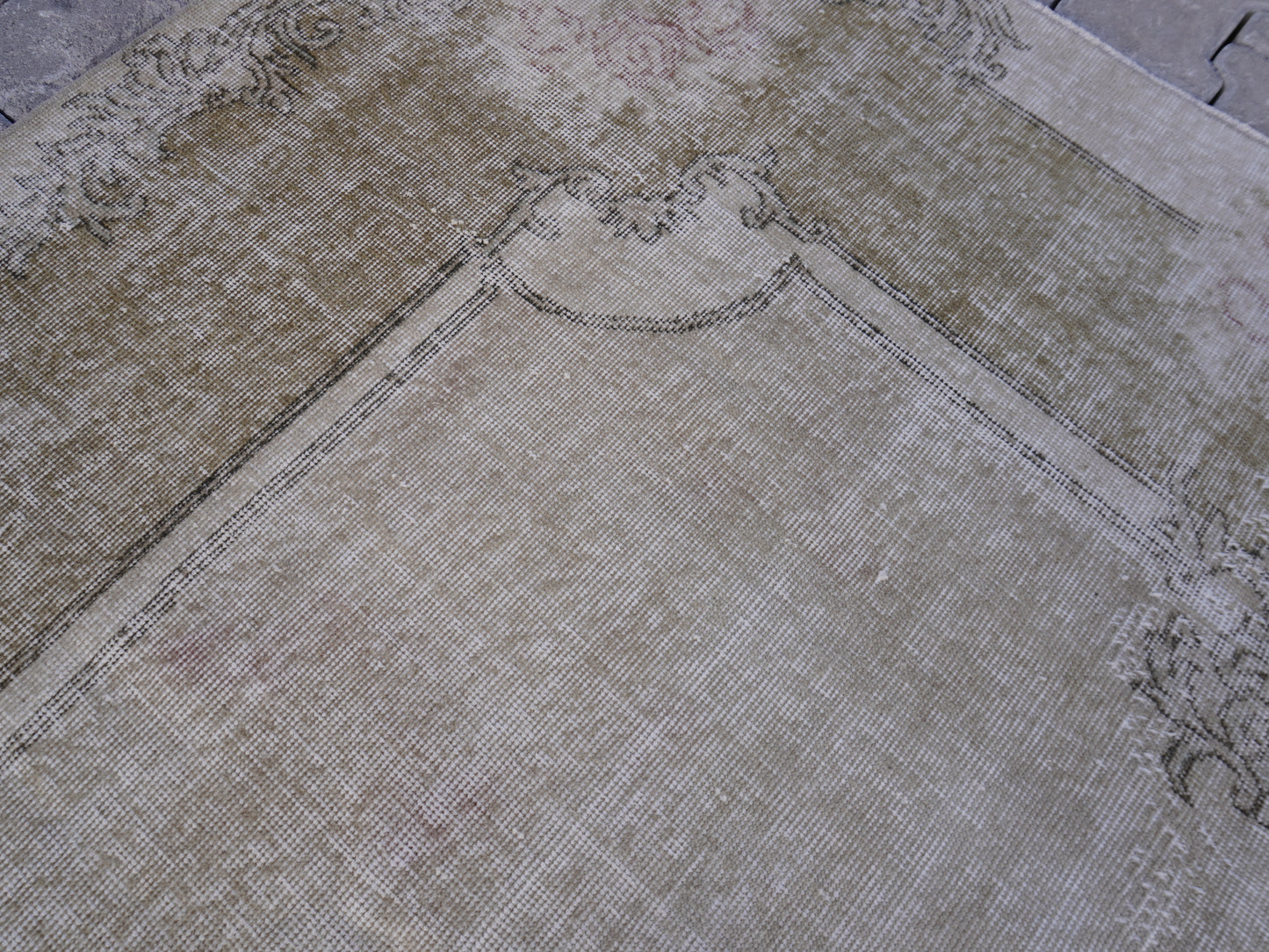 Wool Green Turkish Rug 6x9 ft - sku f196