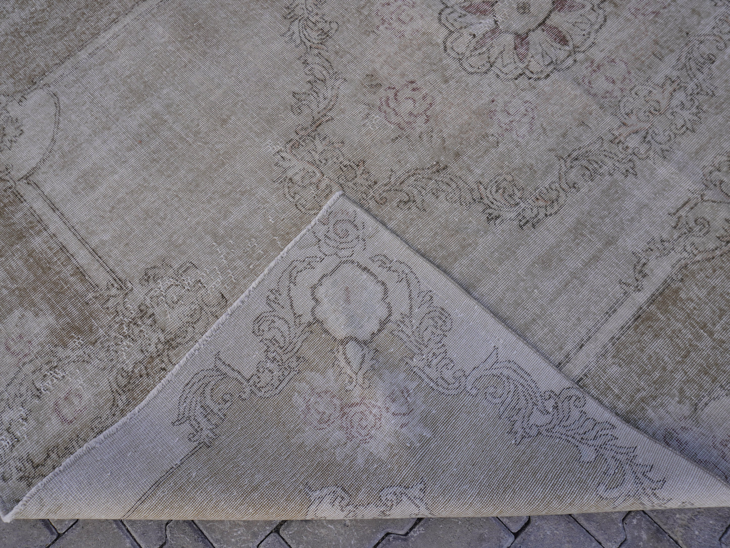 Wool Green Turkish Rug 6x9 ft - sku f196