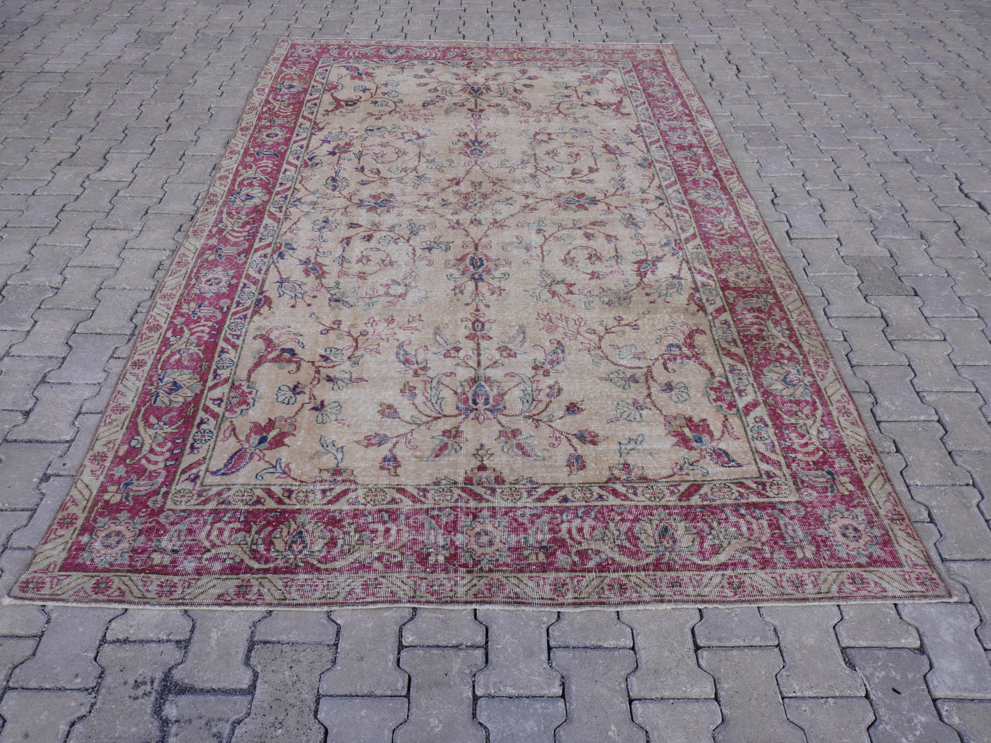 Vinatge Hand Knotted Rug 6x9 ft - skuf45