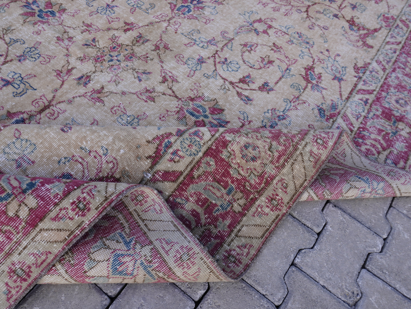 Vinatge Hand Knotted Rug 6x9 ft - skuf45
