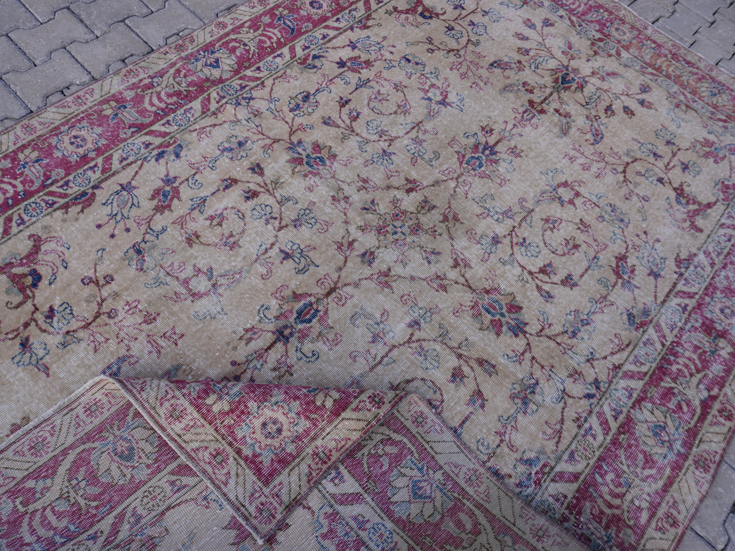 Vinatge Hand Knotted Rug 6x9 ft - skuf45