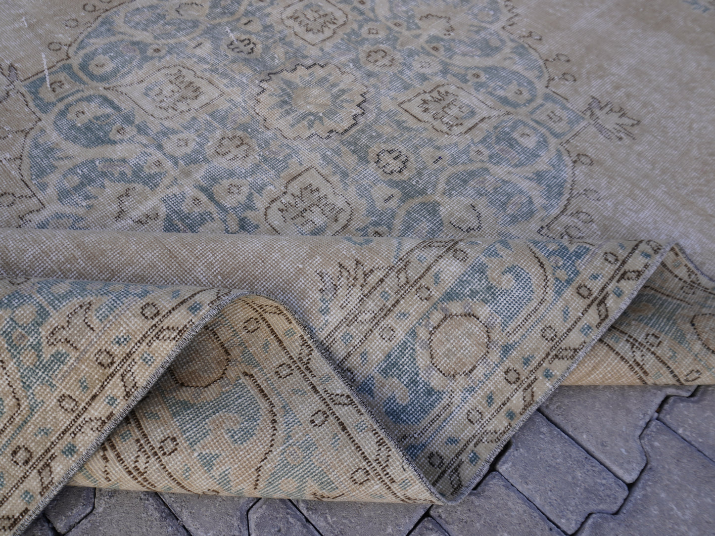 Turkish Wool Neutral Rug 6x10 ft - skuf69