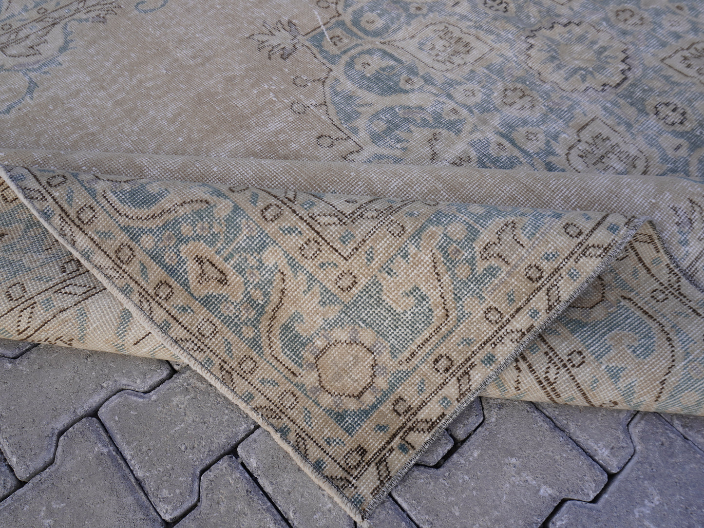 Turkish Wool Neutral Rug 6x10 ft - skuf69