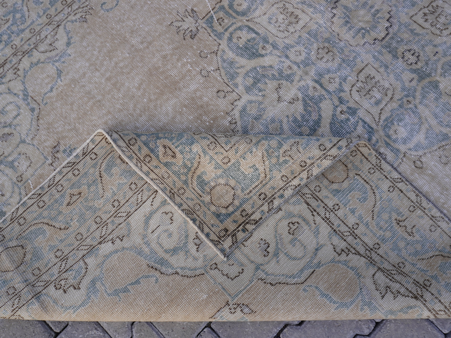 Turkish Wool Neutral Rug 6x10 ft - skuf69