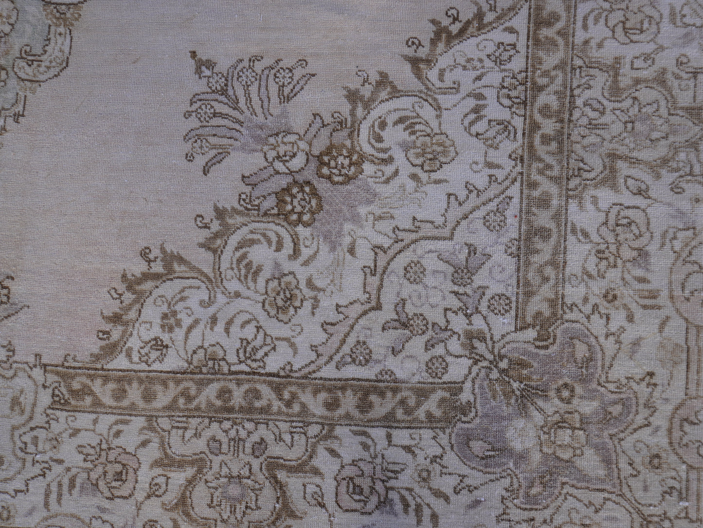 Hand-Knotted Medallion Design, Vintage Area Rug| 1960s Persian Tabriz Rug |skua196