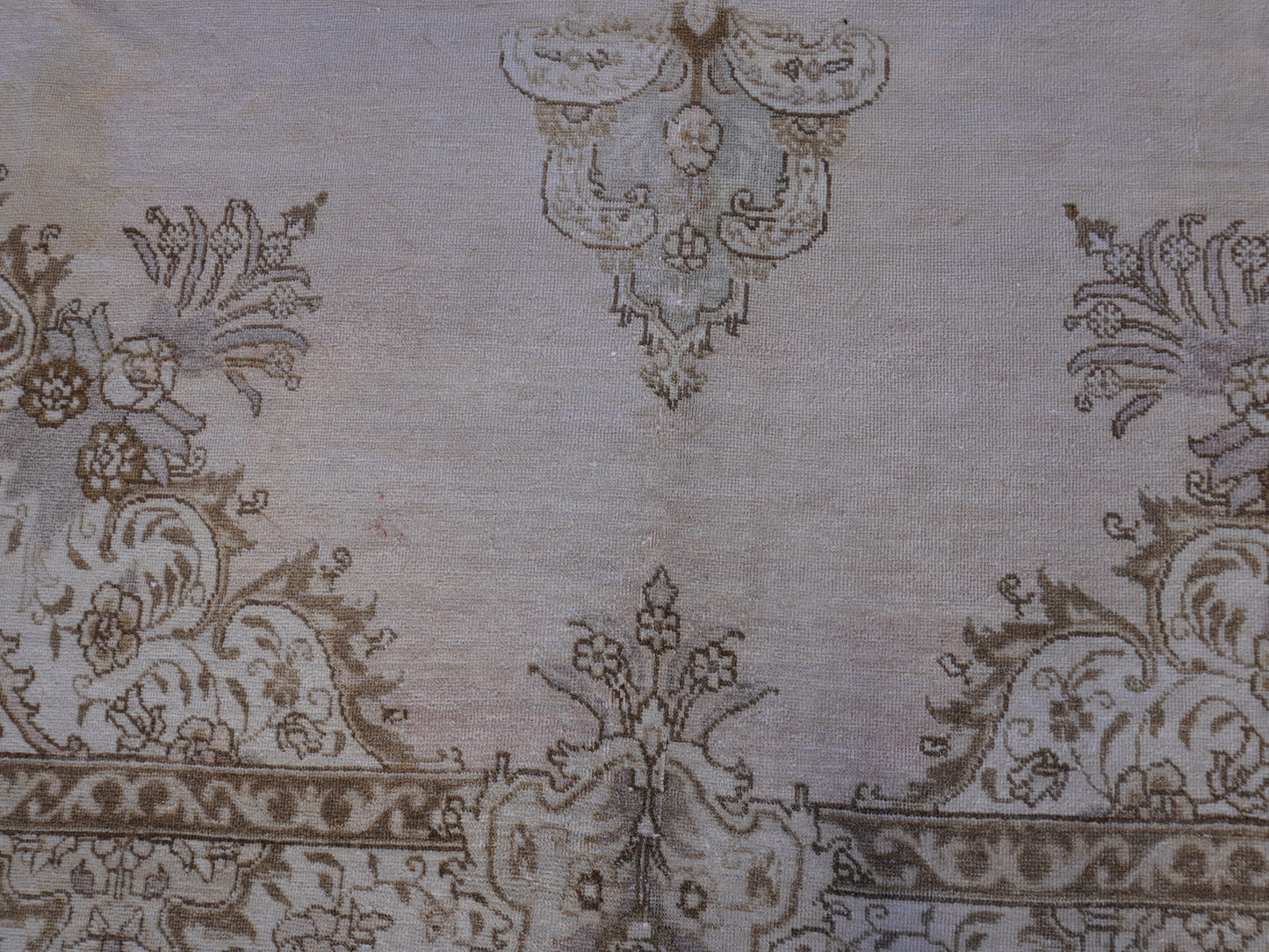 Hand-Knotted Medallion Design, Vintage Area Rug| 1960s Persian Tabriz Rug |skua196