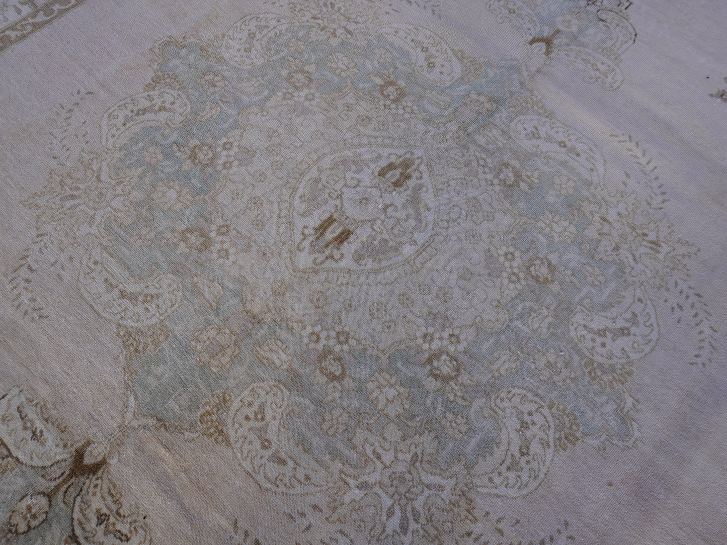 Hand-Knotted Medallion Design, Vintage Area Rug| 1960s Persian Tabriz Rug |skua196