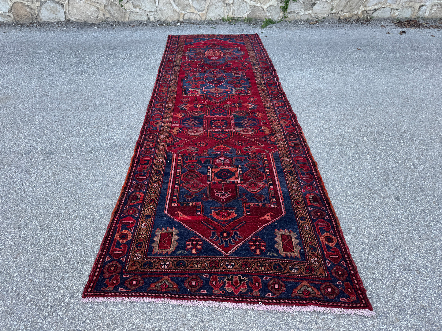 Oreintal Wool Runner Rug 4x12- sku1854