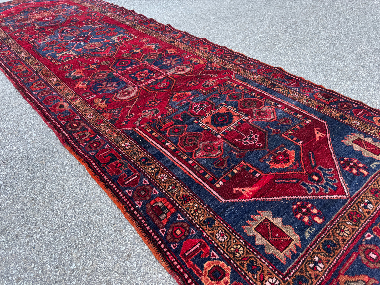 Oreintal Wool Runner Rug 4x12- sku1854