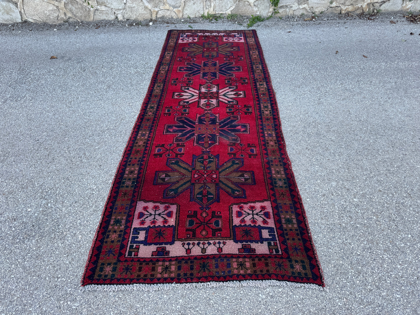 Hand Knotted Wool Runner Rug 3x10 - sku1856