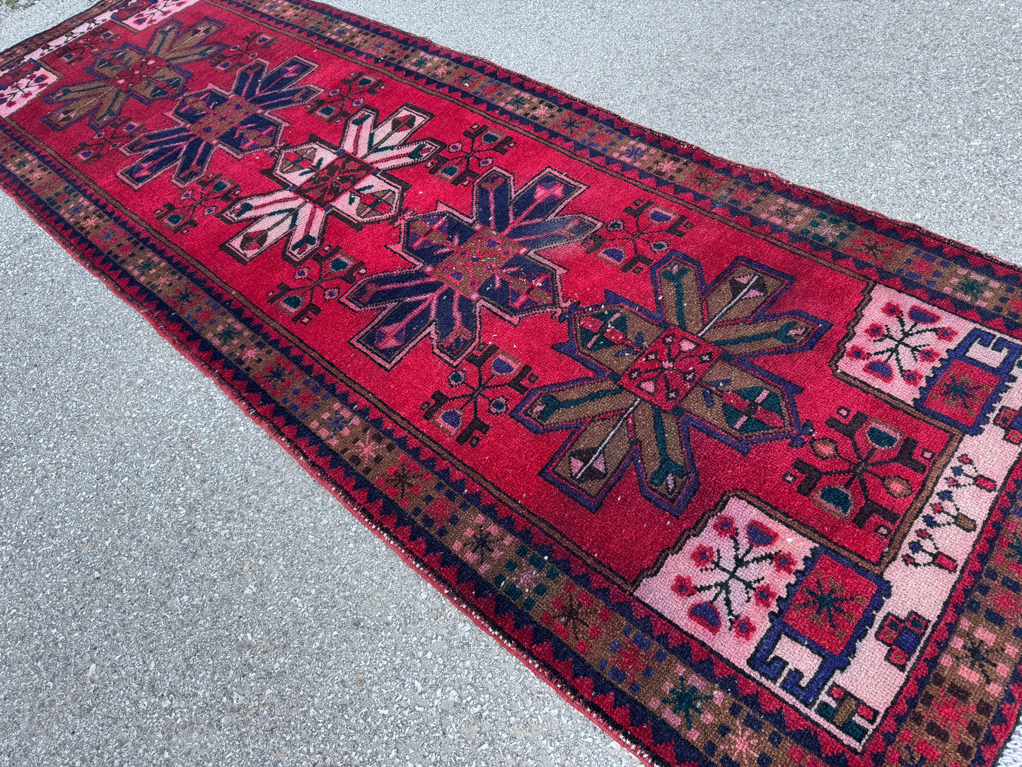 Hand Knotted Wool Runner Rug 3x10 - sku1856