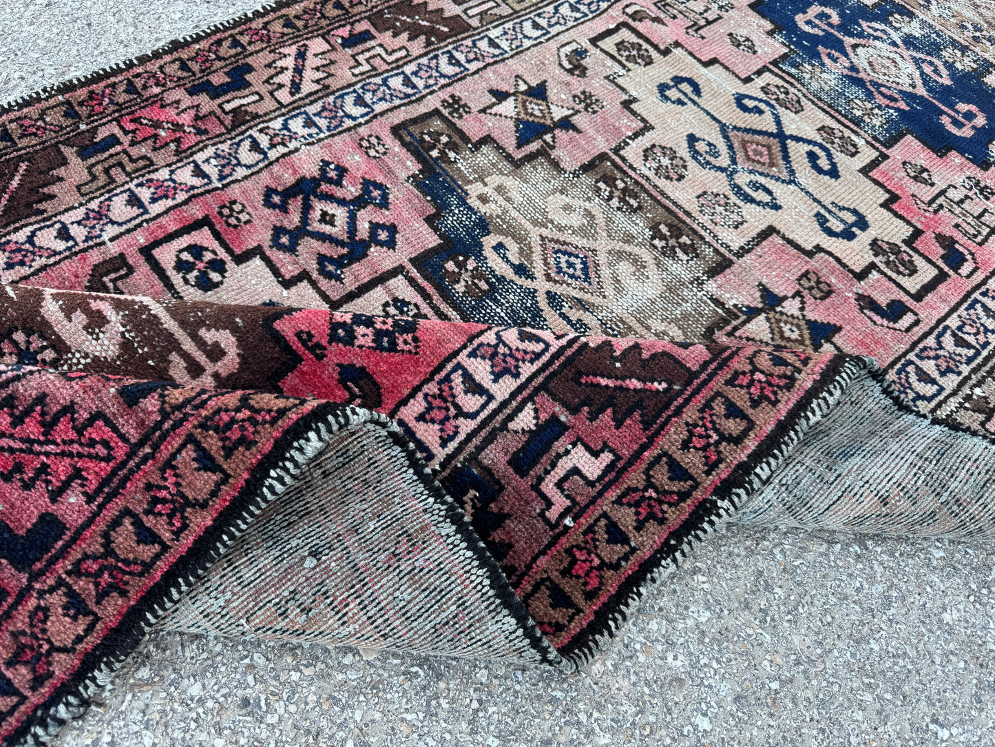 Antique Wool Runner Rug 3x10 - sku1858