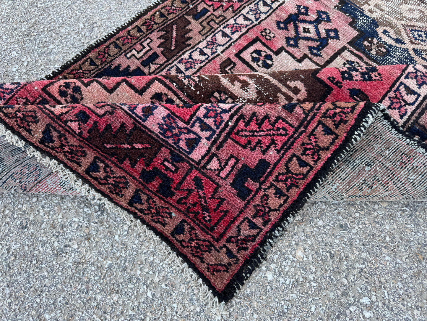 Antique Wool Runner Rug 3x10 - sku1858