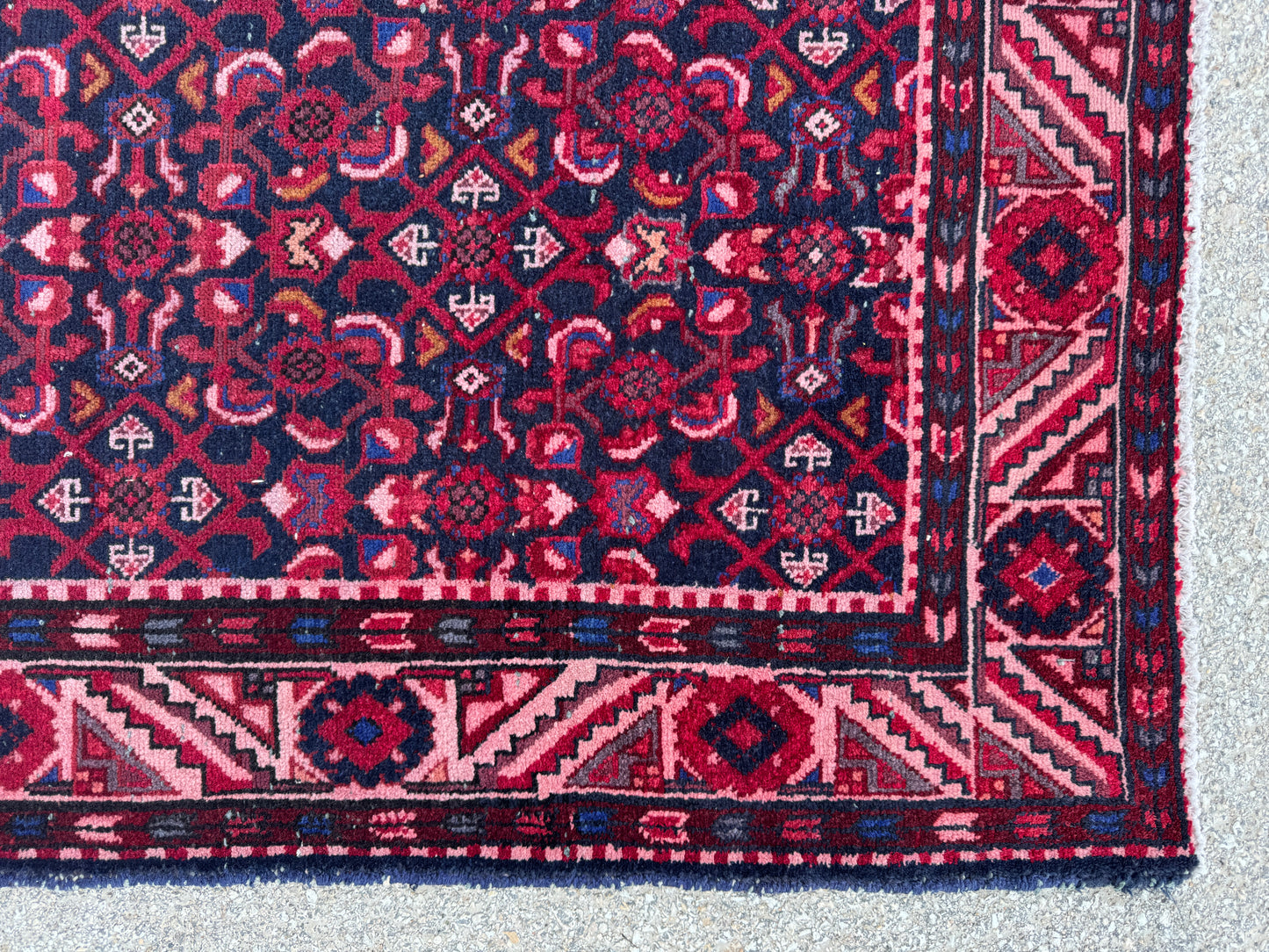 Rustic Wool Runner Rug 4x9 - sku1888