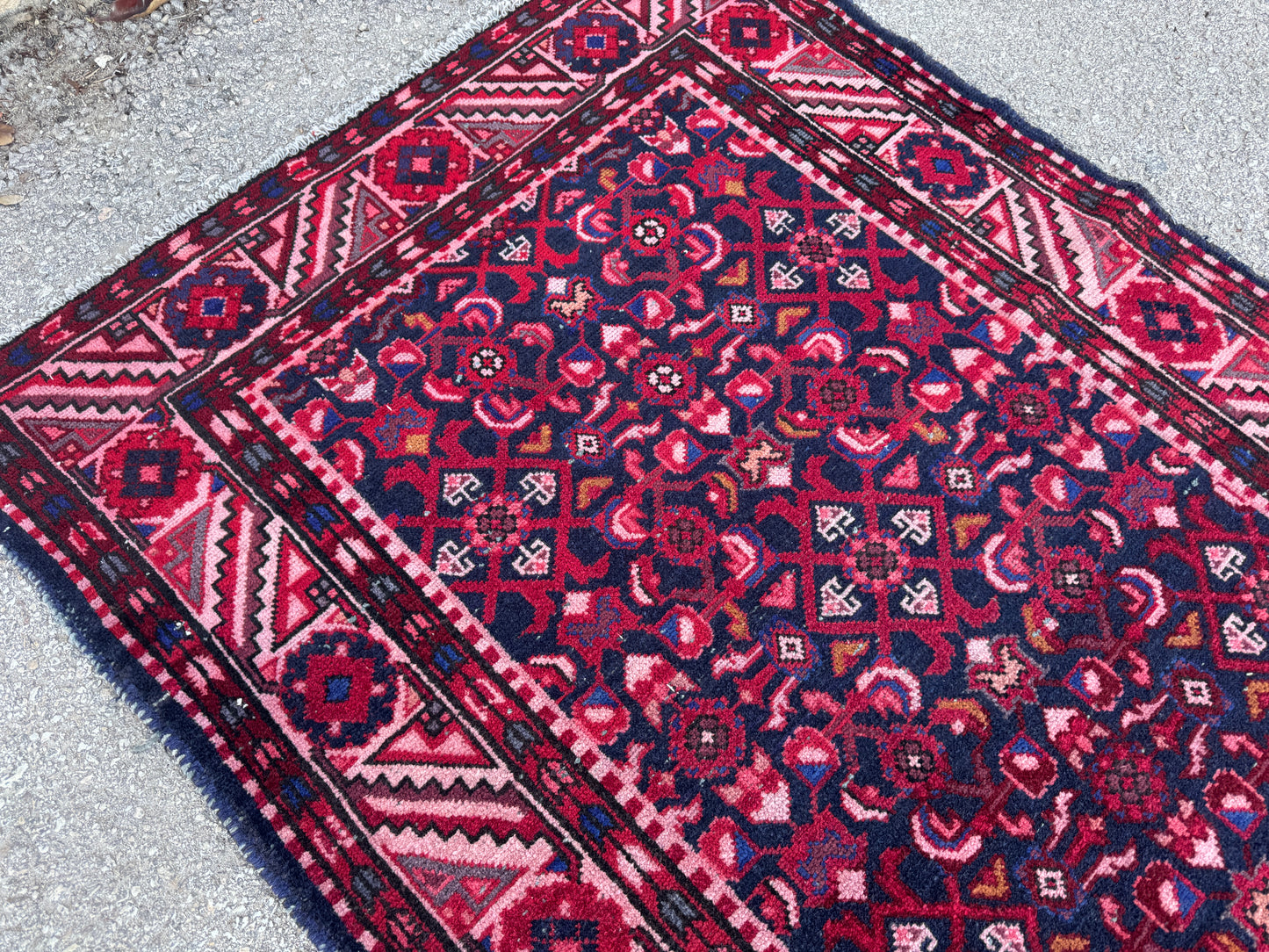 Rustic Wool Runner Rug 4x9 - sku1888